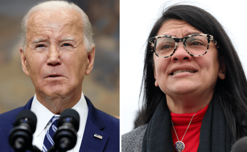 Rashida Tlaib vs Joe Biden