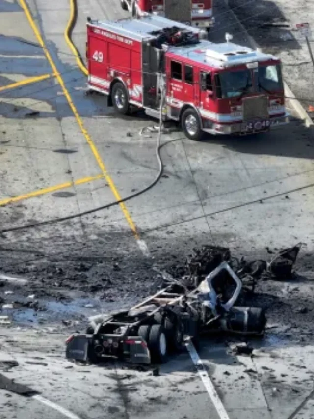 A truck explosion in Los Angeles injured at least seven firefighters